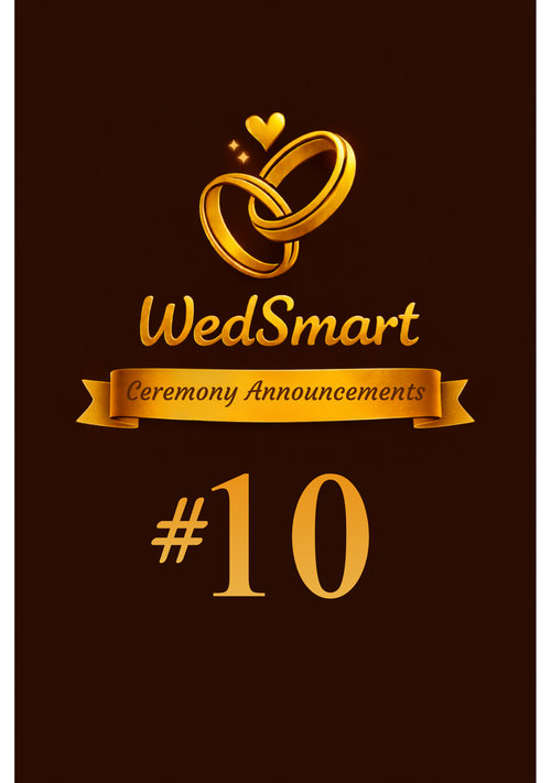 Guide #10 - Ceremony Announcements